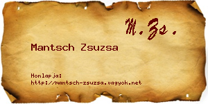 Mantsch Zsuzsa névjegykártya